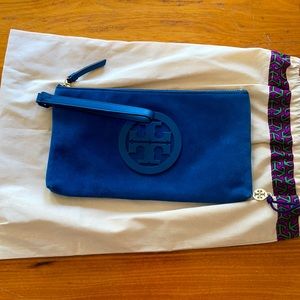 Tory Burch suede clutch / wristlet